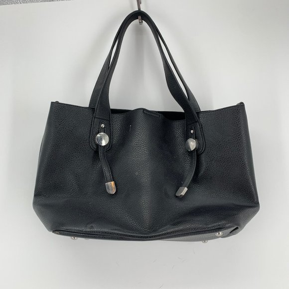 JustFab Handbags - JUSTFAB Womens Black Lightweight Tote Bag